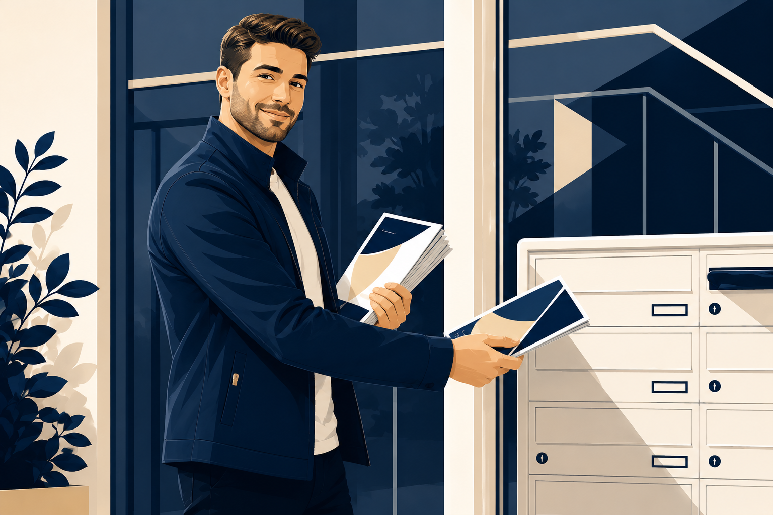 Flyer werden in der Region verteilt